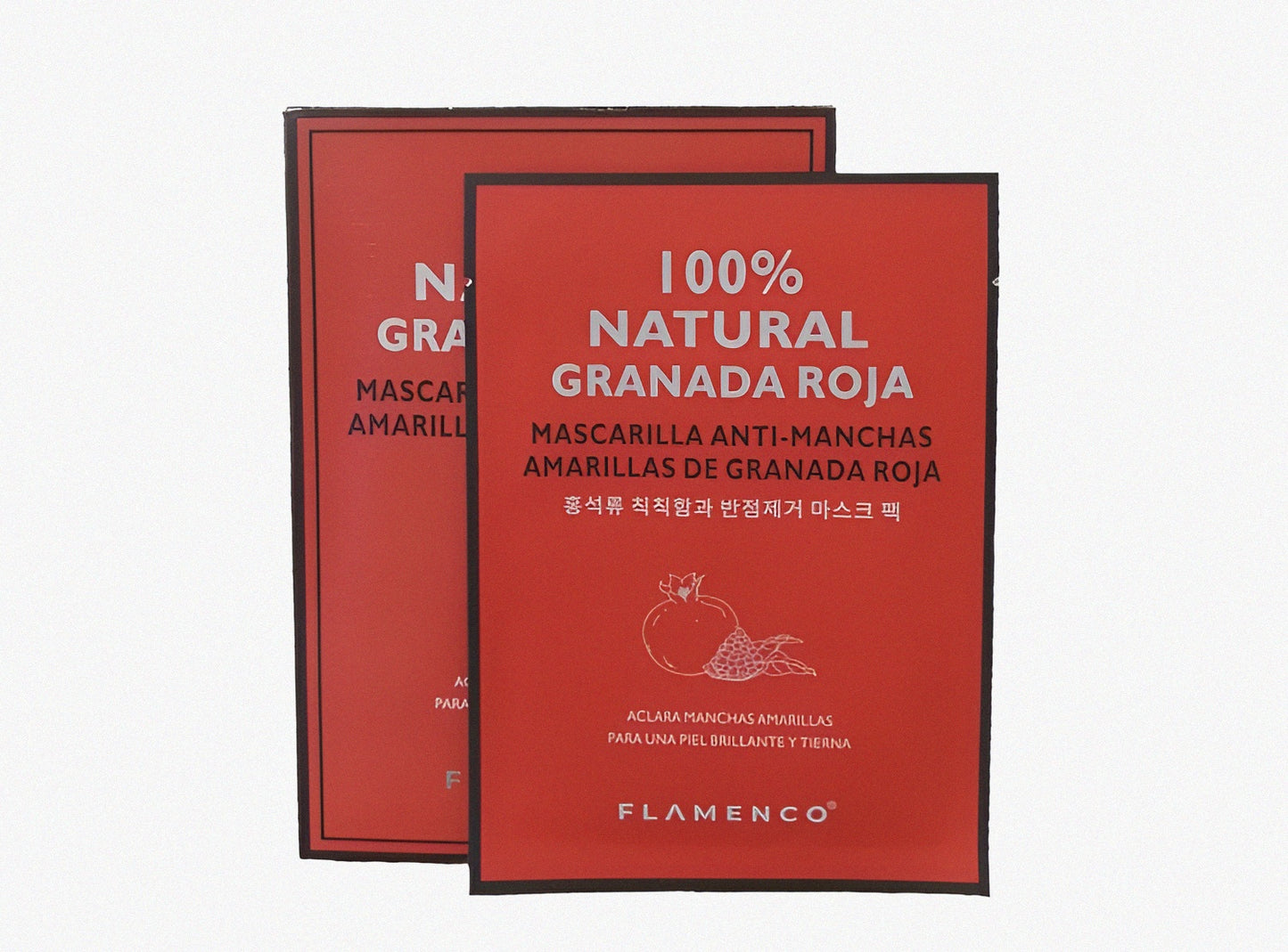 Antimanchas amarillas, Mascarilla de granada roja 100% natural, Flamenco $499