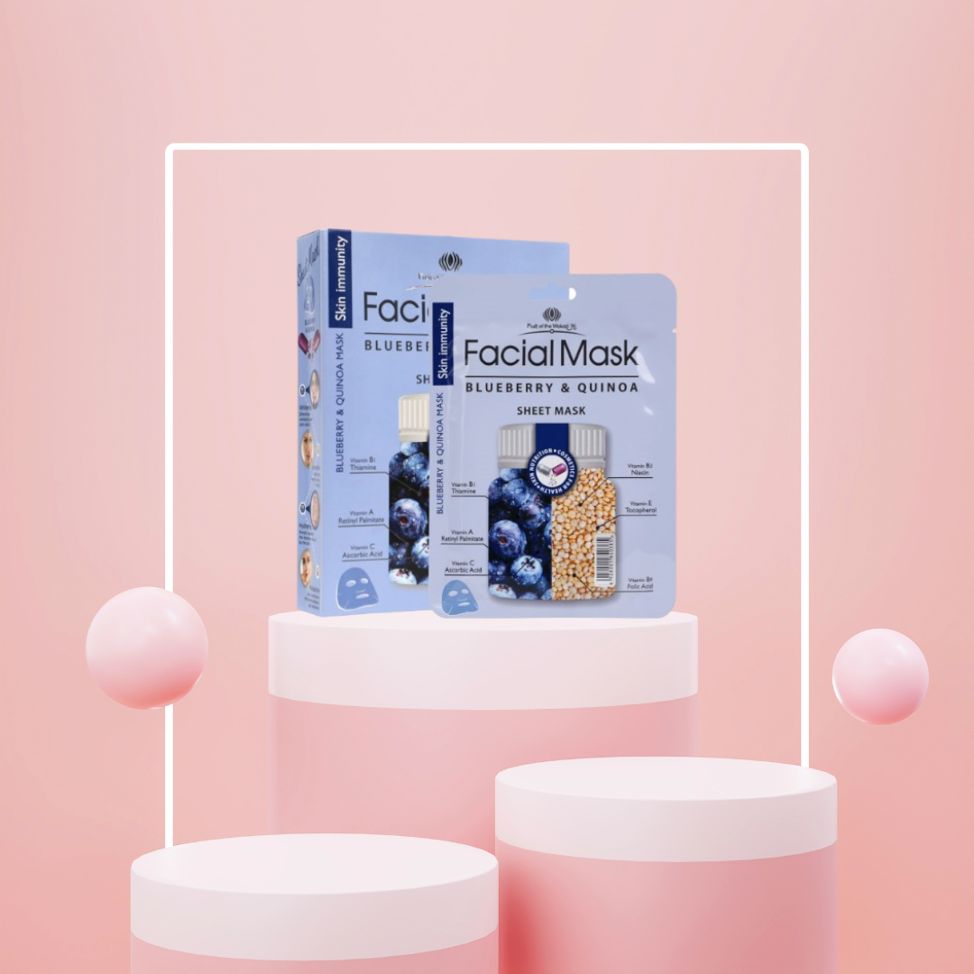 Inmunidad para el rostro, Mascarilla facial de Blueberry y quinoa -Fruit of the Wokali- $499