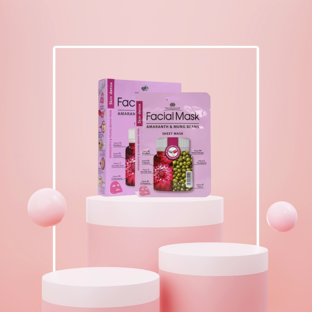 Súper Detox, Mascarilla facial de flor Amaranta y Porotos verdes -Fruit of the Wokali- $1.100