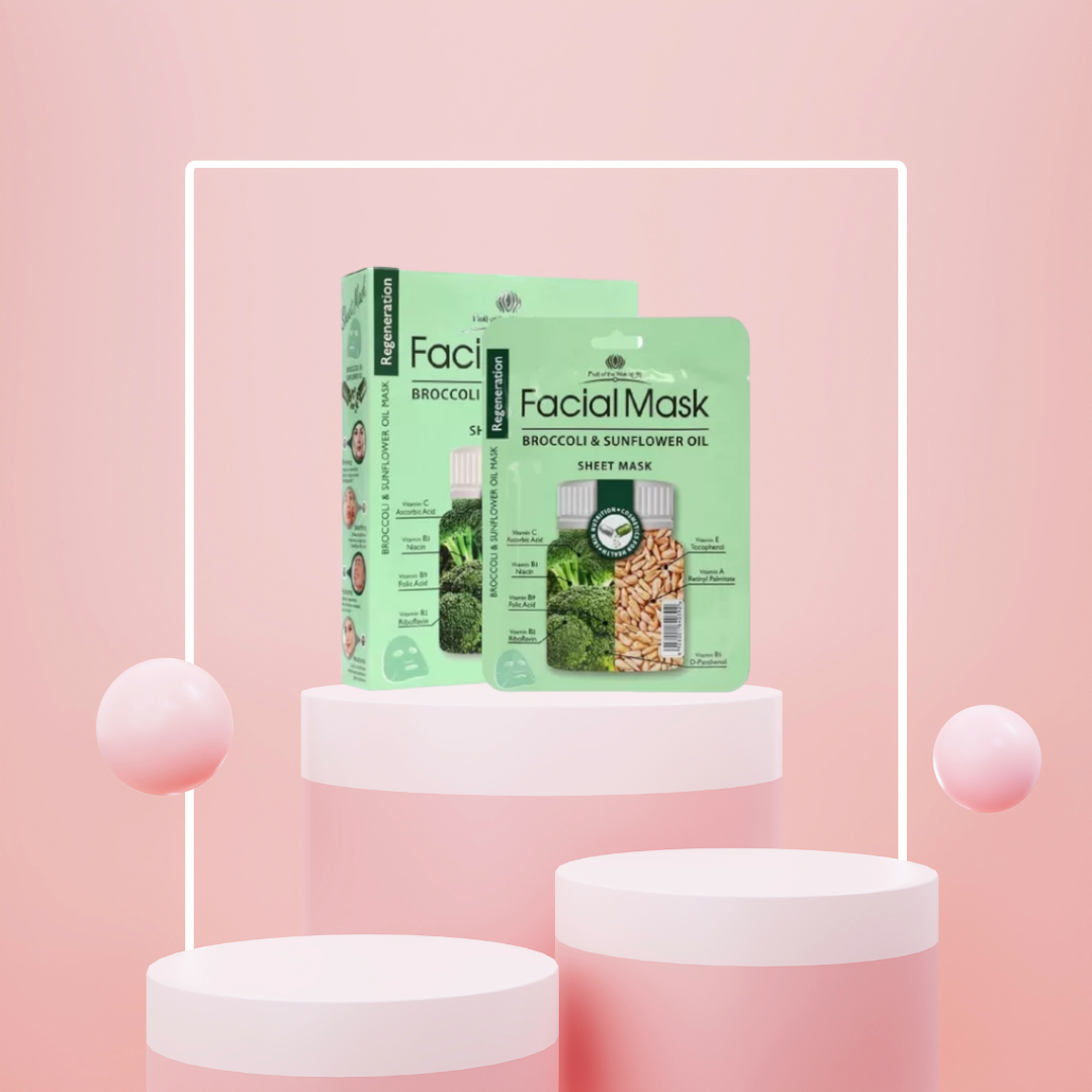 Regeneración, Mascarilla Facial de Brócoli y Semillas de girasol -Fruit of the Wokali- $499