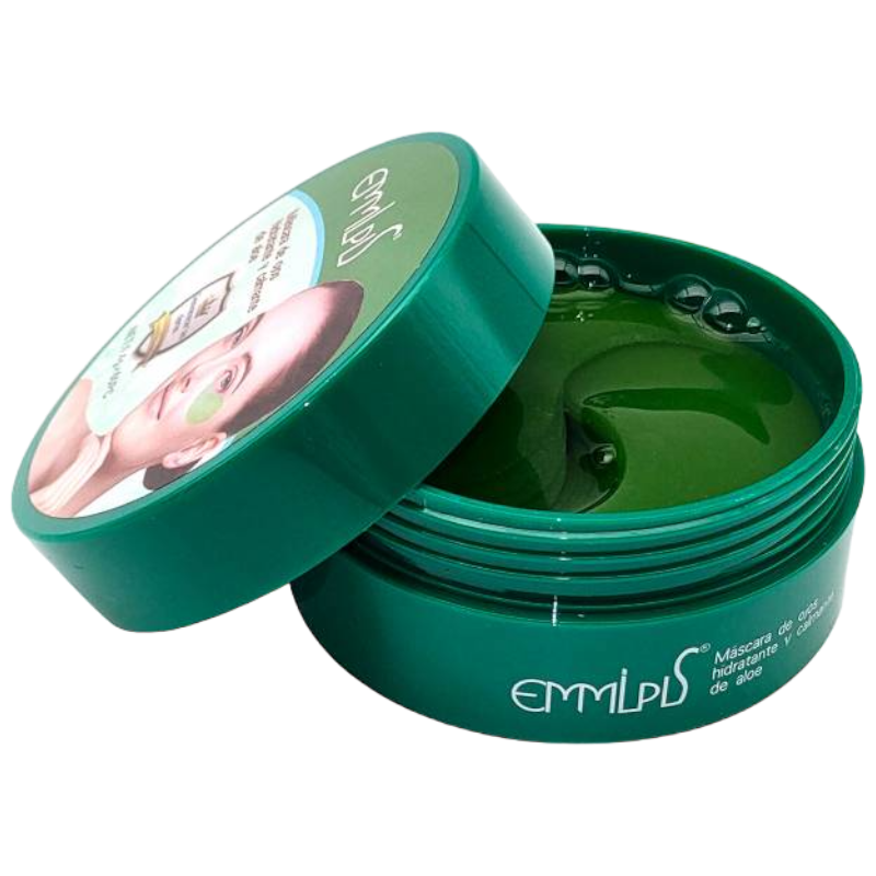 Mascarilla contorno de ojos de aloe vera, Hidratante y calmante, Emmpls 60 pads $4.990