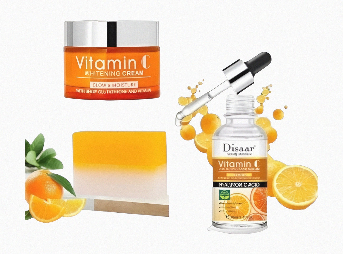 Kit Vitamina C y ácido hialurónico,100% Orgánico Cruelty-free $11.500