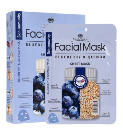 Inmunidad para el rostro, Mascarilla facial de Blueberry y quinoa -Fruit of the Wokali- $499