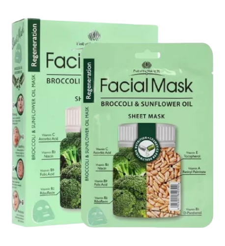 Regeneración, Mascarilla Facial de Brócoli y Semillas de girasol -Fruit of the Wokali- $499