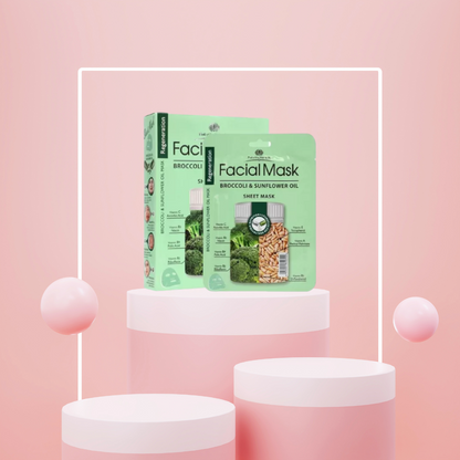 Regeneración, Mascarilla Facial de Brócoli y Semillas de girasol -Fruit of the Wokali- $499